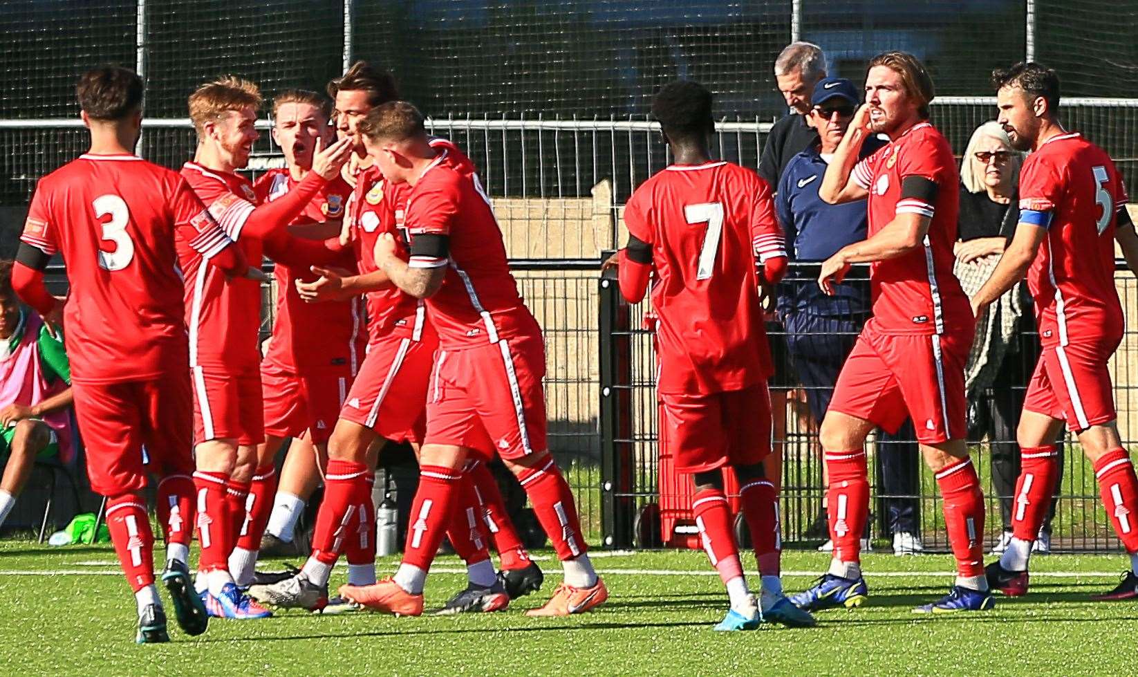 Whitstable celebrate at The Belmont. Picture: Les Biggs