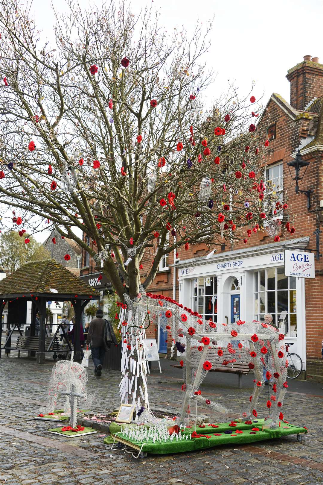 The eye-catching display on Sandwich Guildhall Forecourt Picture: Paul Amos