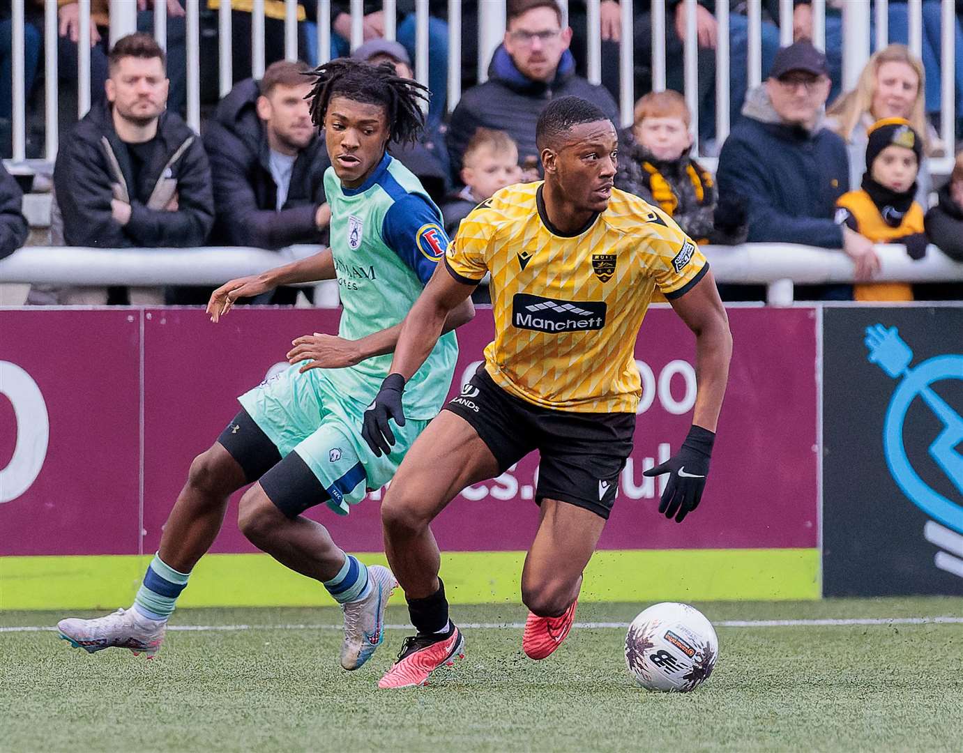 Paris Lock, left, made his Tonbridge debut at Maidstone on New Year's Day. Picture: Helen Cooper