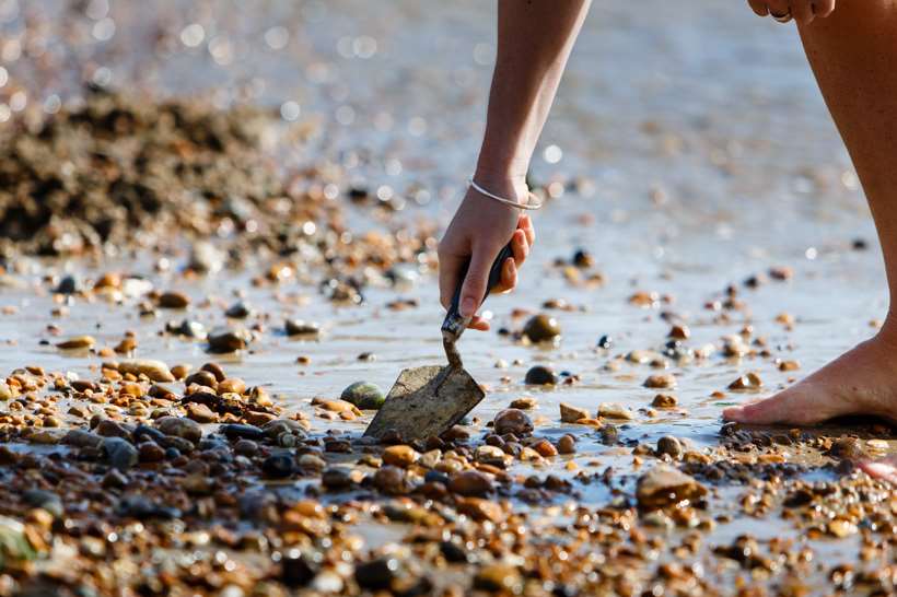 Is this the moment gold is found in Folkestone? Well... er, no! Picture: Situations UK