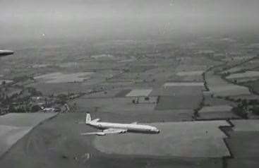 An RAF Comet 4 in flight