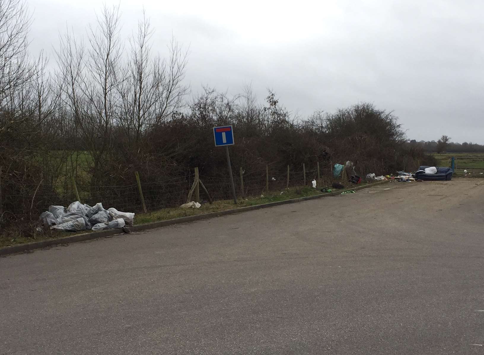 The fly-tipping on Gallagher Way