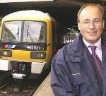 Michael Holden during his visit to Chatham station. Picture: PAUL DENNIS