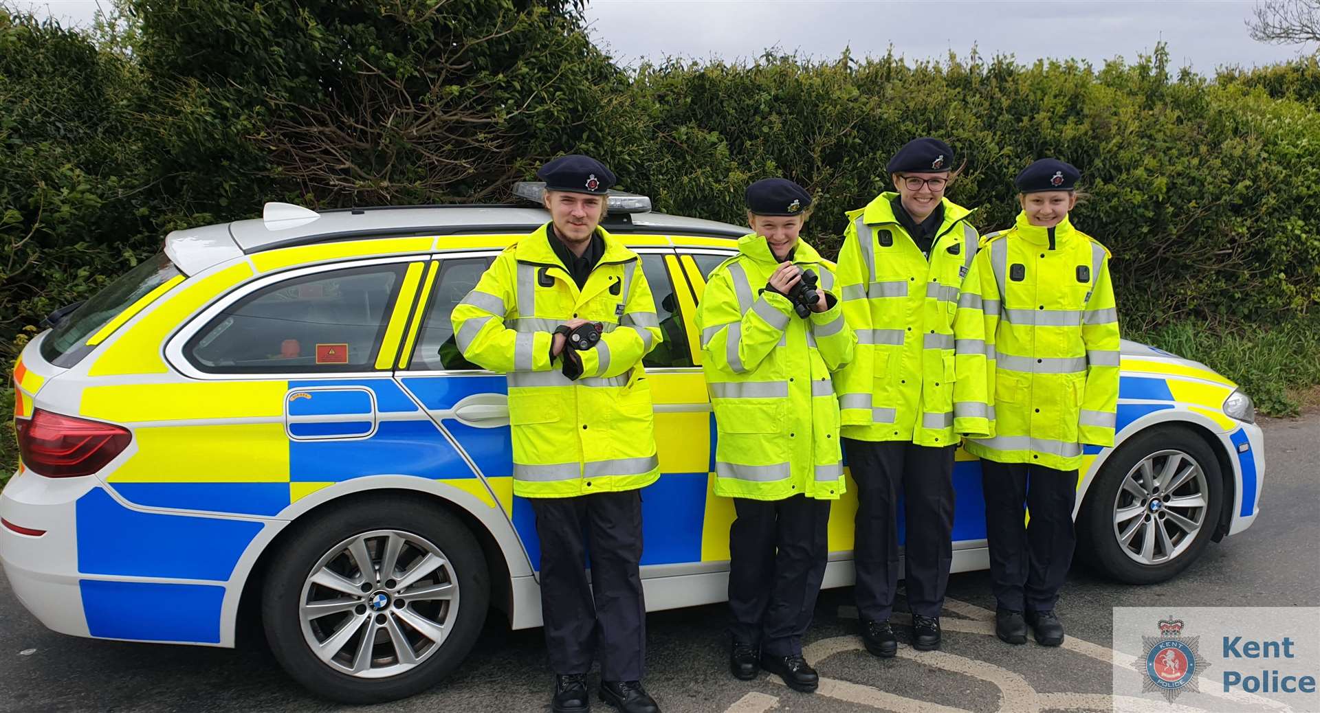 Police cadets checked the speed of 400 vehicles. Picture: Kent Police