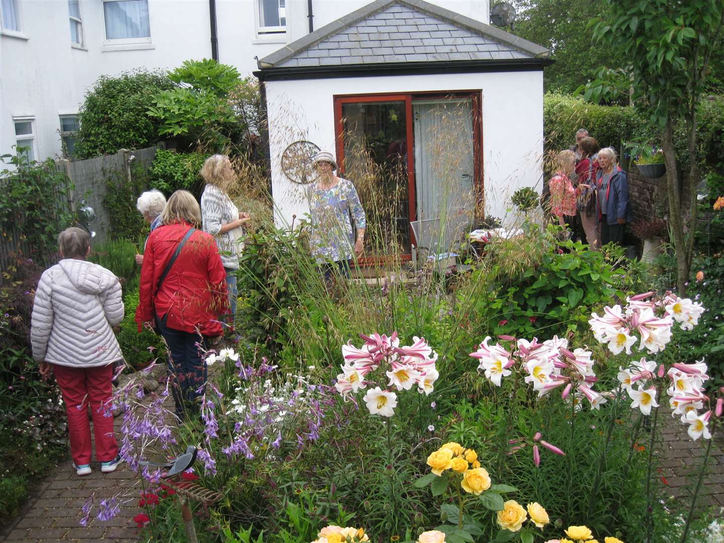 Visitors browsing the florals in one of the gardens