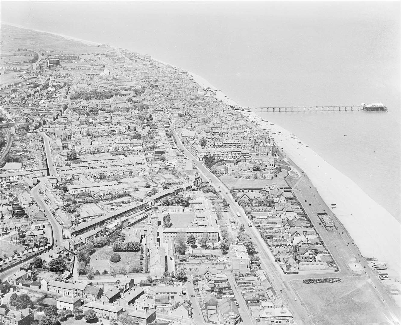 Deal seafront - with the pier sticking out to sea, in 1931. Picture: Historic England