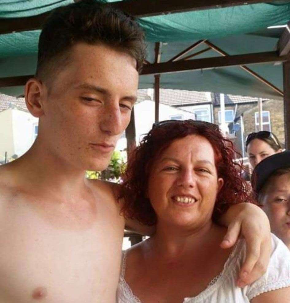 Regan Phillips with his mum Julie, who has described her grief following his death