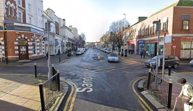 Sandgate Road, at the junction with Cheriton Place. Photo: Google Maps