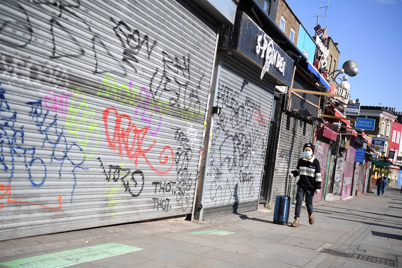 Closed shops on Camden High Street, London (Kirsty O’Connor/PA)