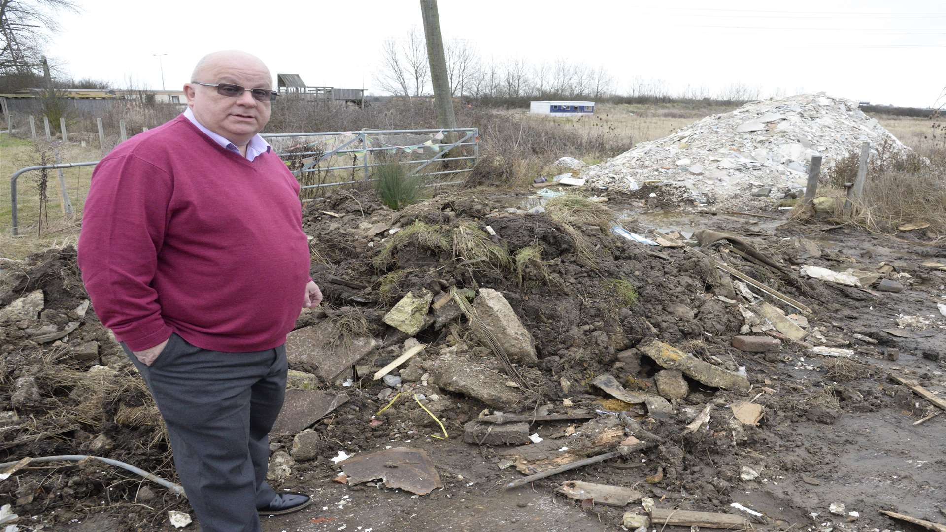 Cllr Steve Bailey at the Share & Coulter site