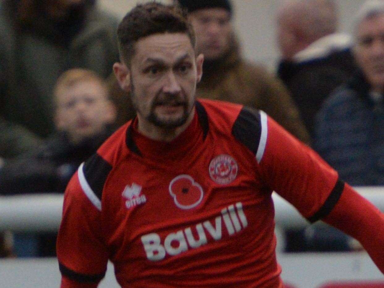 Chatham Town striker Dan Bradshaw Picture: Chris Davey