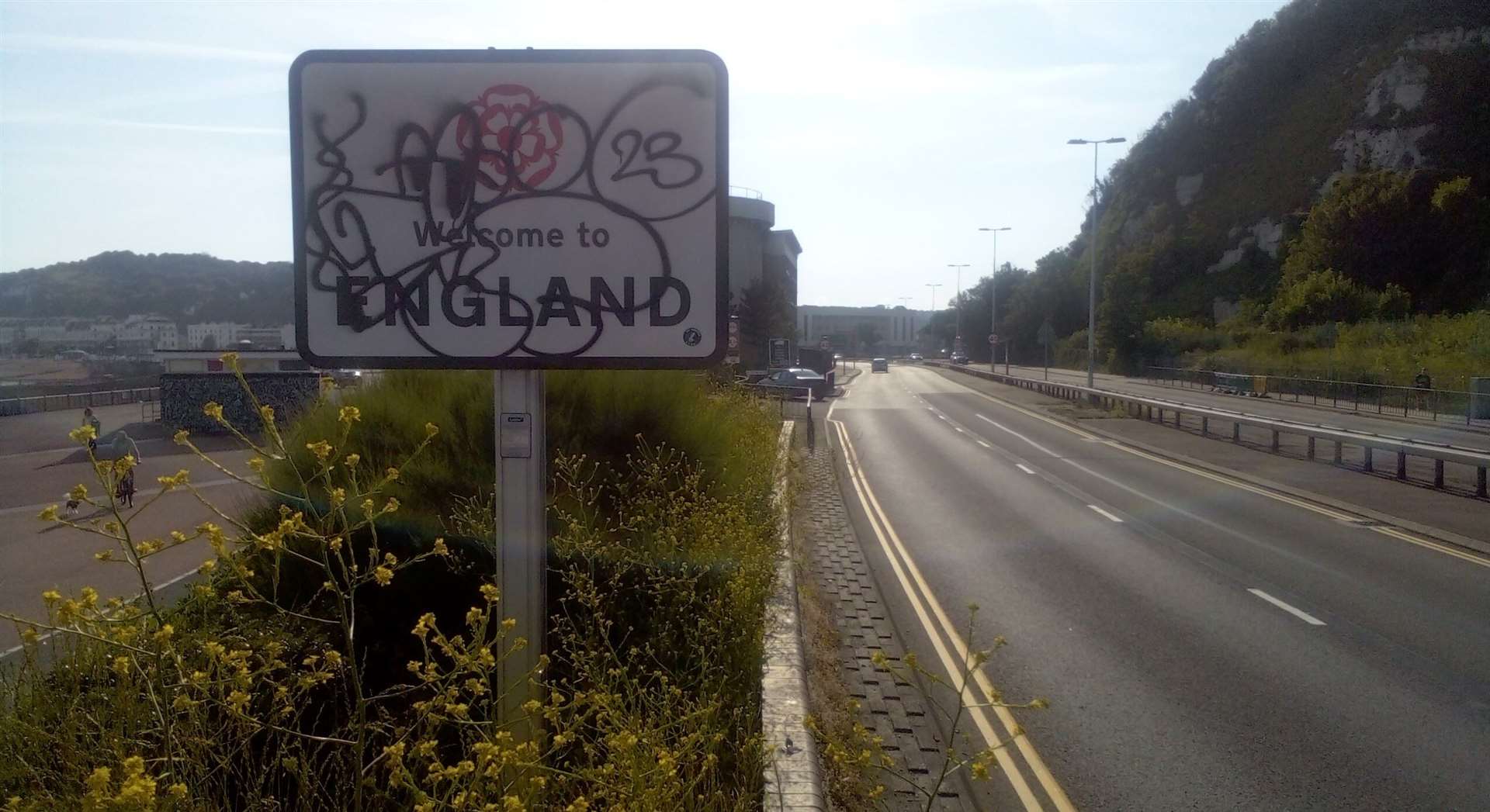 The sign is on the A20 heading from the docks towards the Premier Inn Picture: Karen Walker