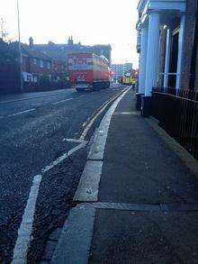 The scene after the 'carjack' incident in Castle Street. This picture was taken by Maxine Dournish.