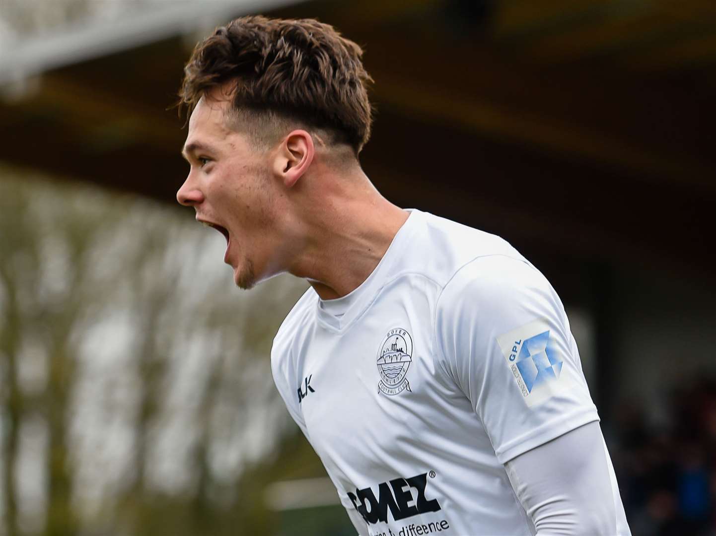 Alfie Pavey opens the scoring for Dover Picture: Alan Langley