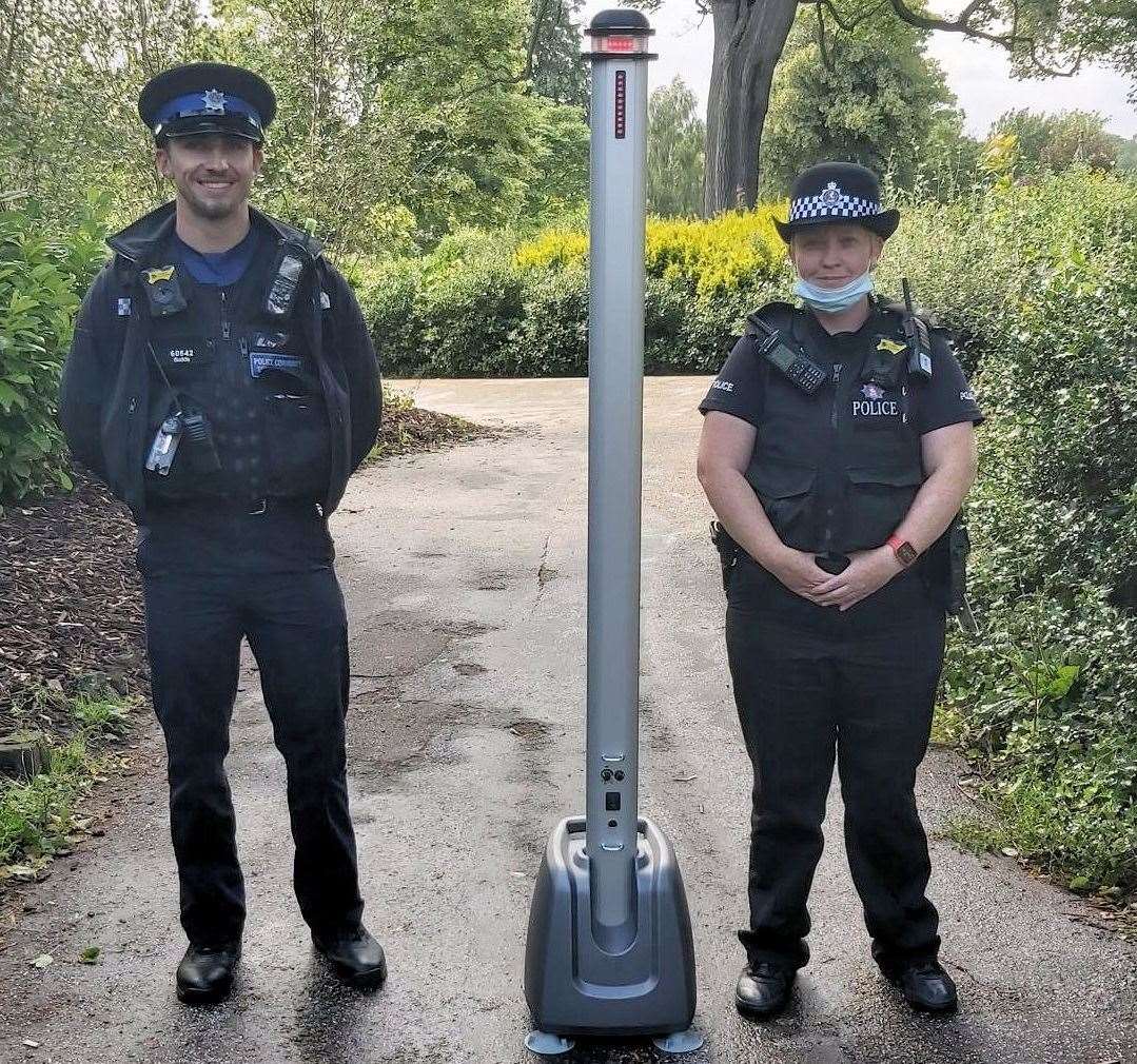 A knife bar was available to officers on patrol in Maidstone as England beat Denmark. Picture: Kent Police