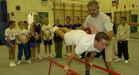 Gheorghe Blaj instructs club member Josh Harcourt