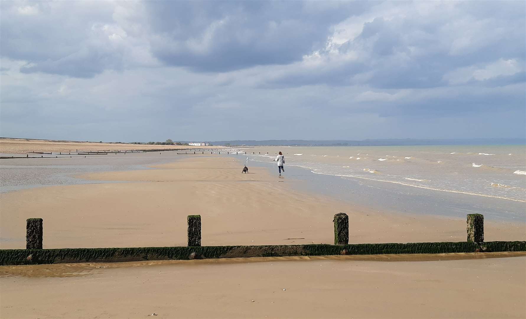 A 'do-not-swim' warning is currently in place at Littlestone beach on Romney Marsh