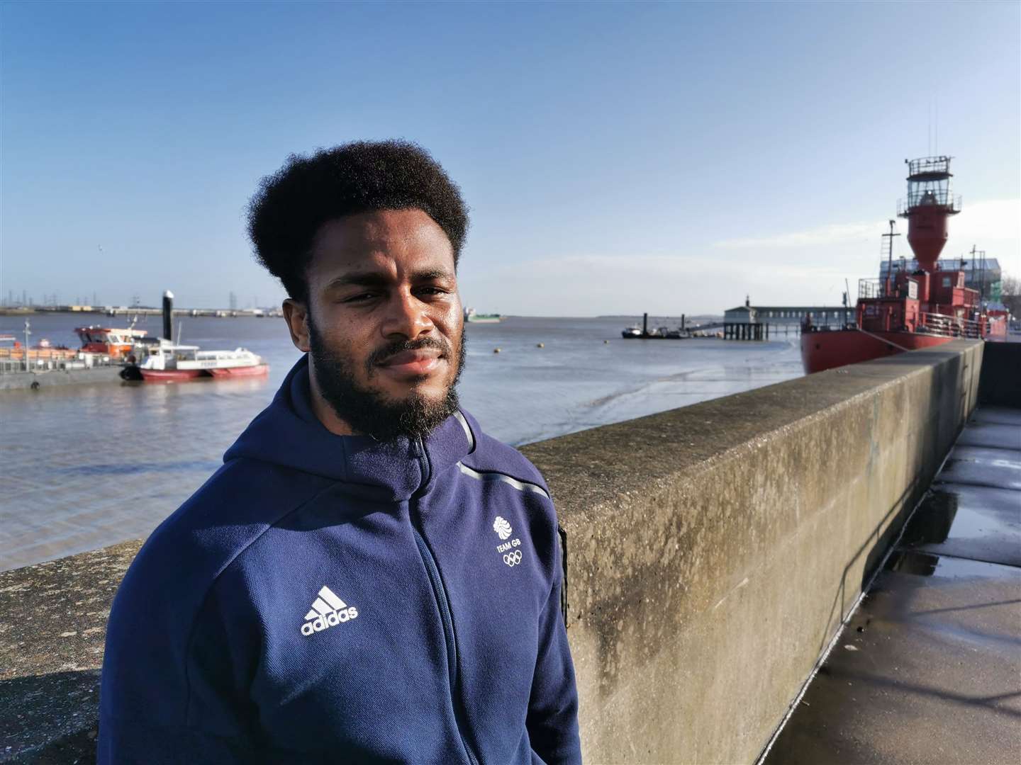 Gravesend boxer Cheavon Clarke pictured just before the Covid-19 lockdown