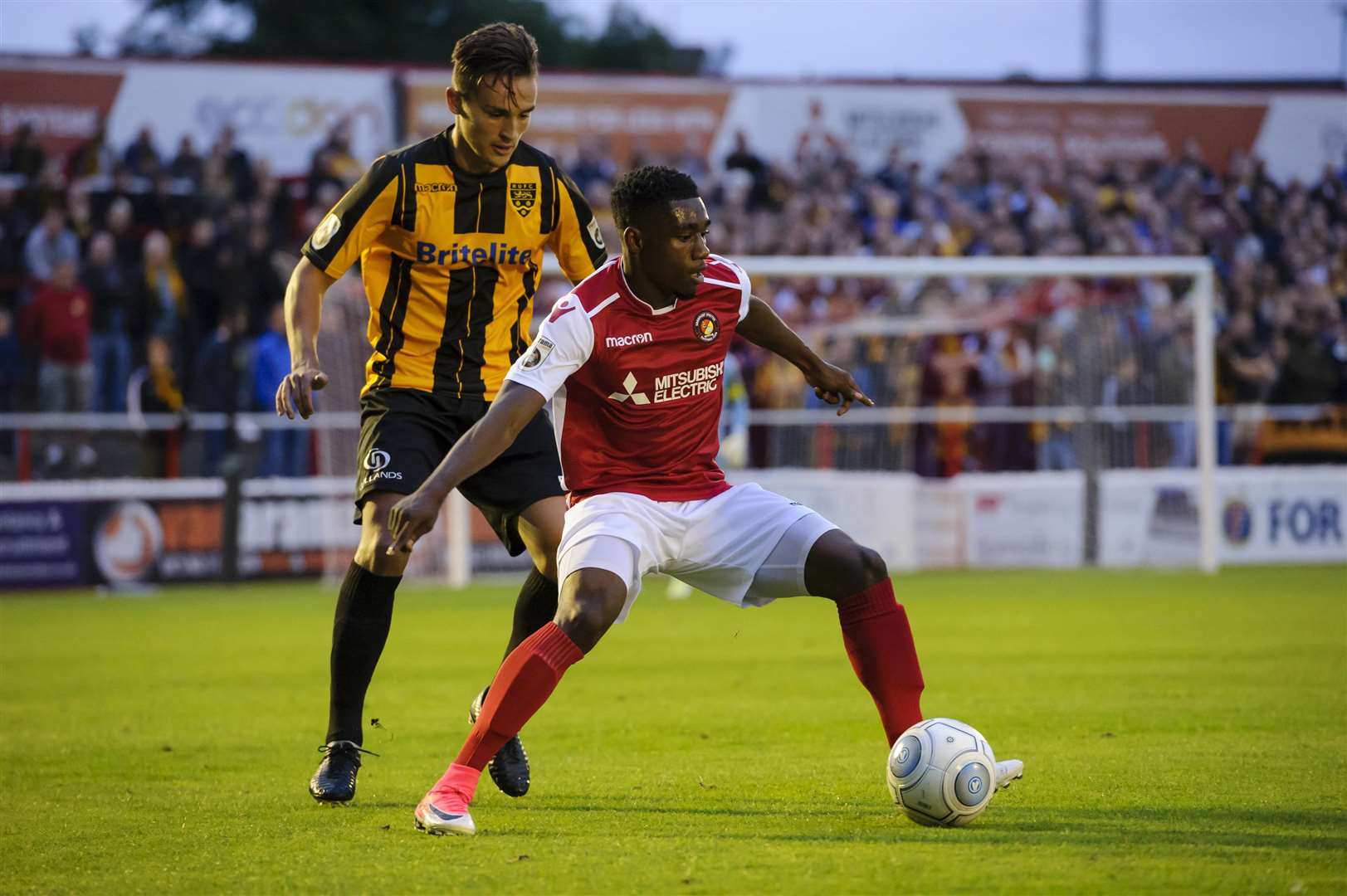 Darren McQueen in action for Ebbsfleet against Maidstone Picture: Andy Payton