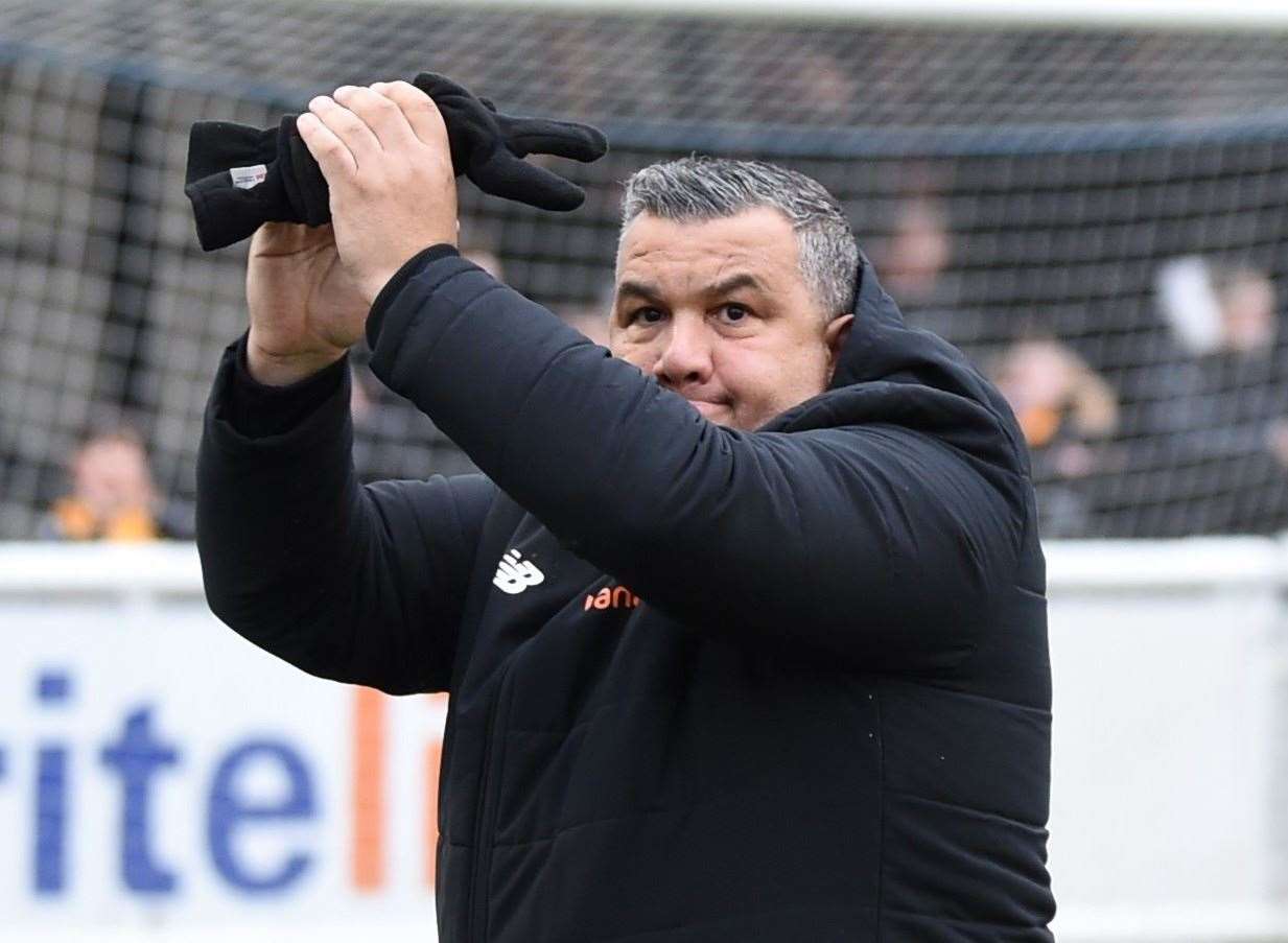 Maidstone United manager Hakan Hayrettin Picture: Steve Terrell