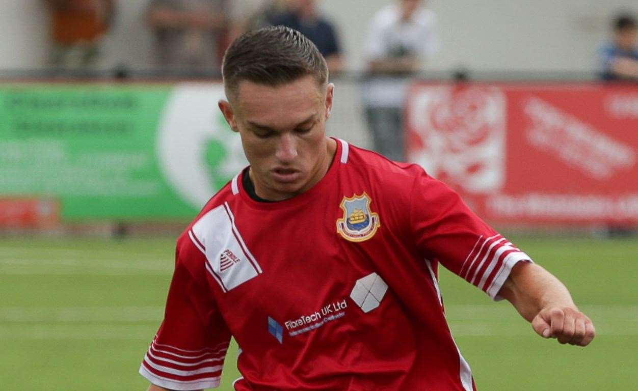 Josh Oliver - netted for Whitstable at VCD. Picture: Les Biggs