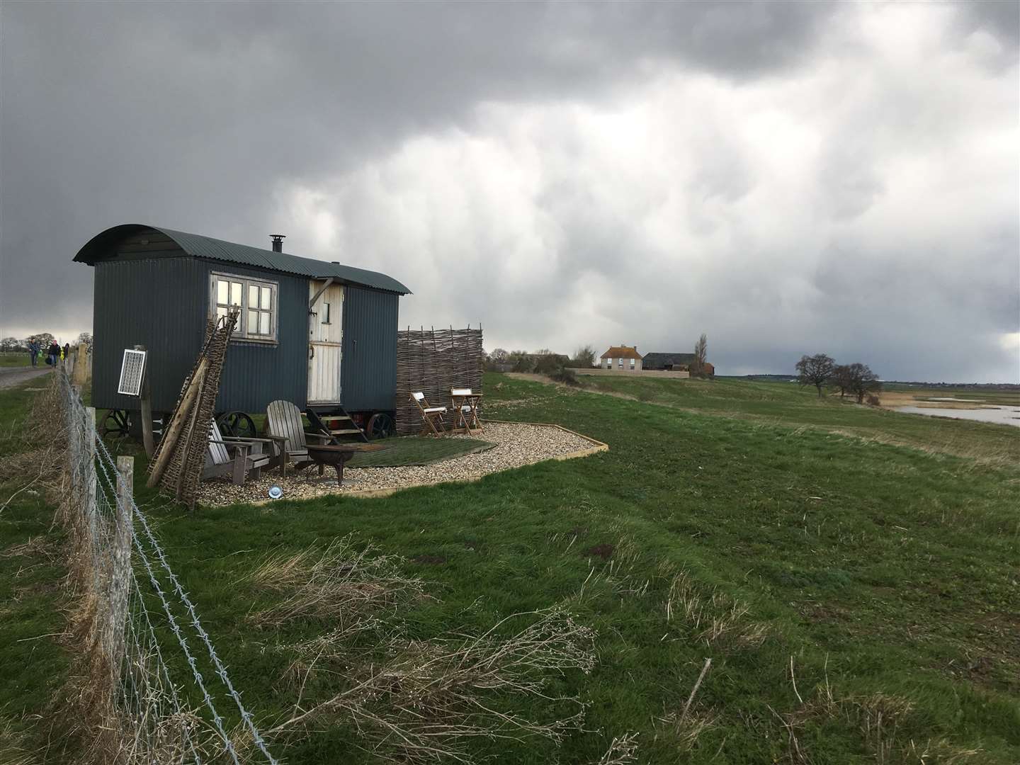 Elmley Nature Reserve with shepherd's hut