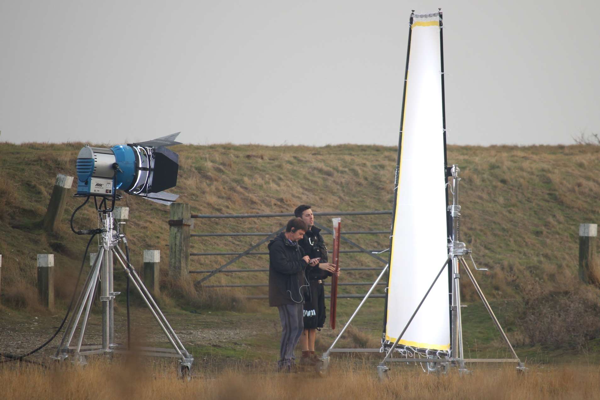 Production crew on the shoot for the new series