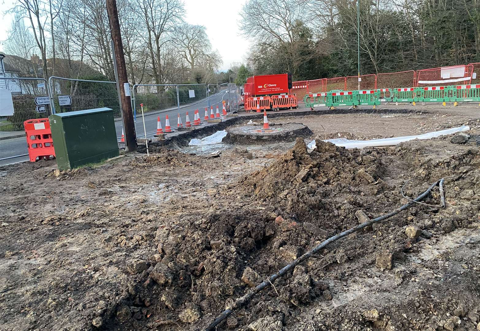 The new roundabout is on the Beacon Oak Road and A28 junction. Picture: Sue Ferguson