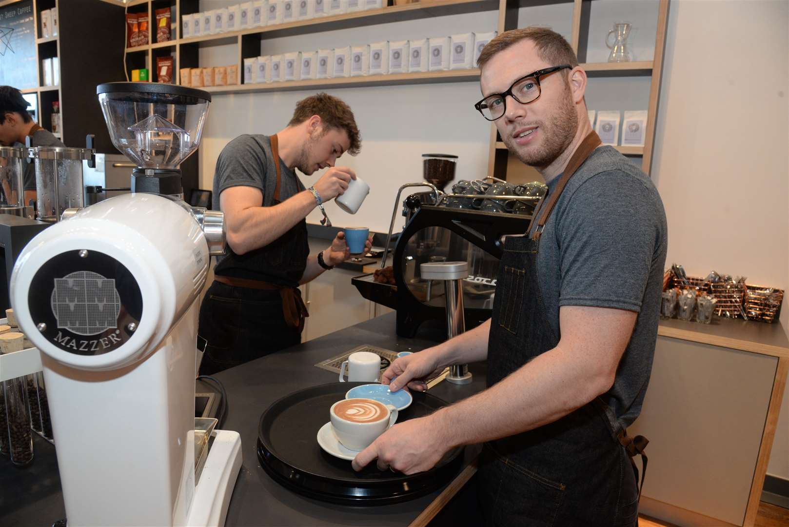 Stuart Wilson told how he will be launching Lost Sheep Coffee in the South Quay Shed in Whitstable. Picture: Chris Davey