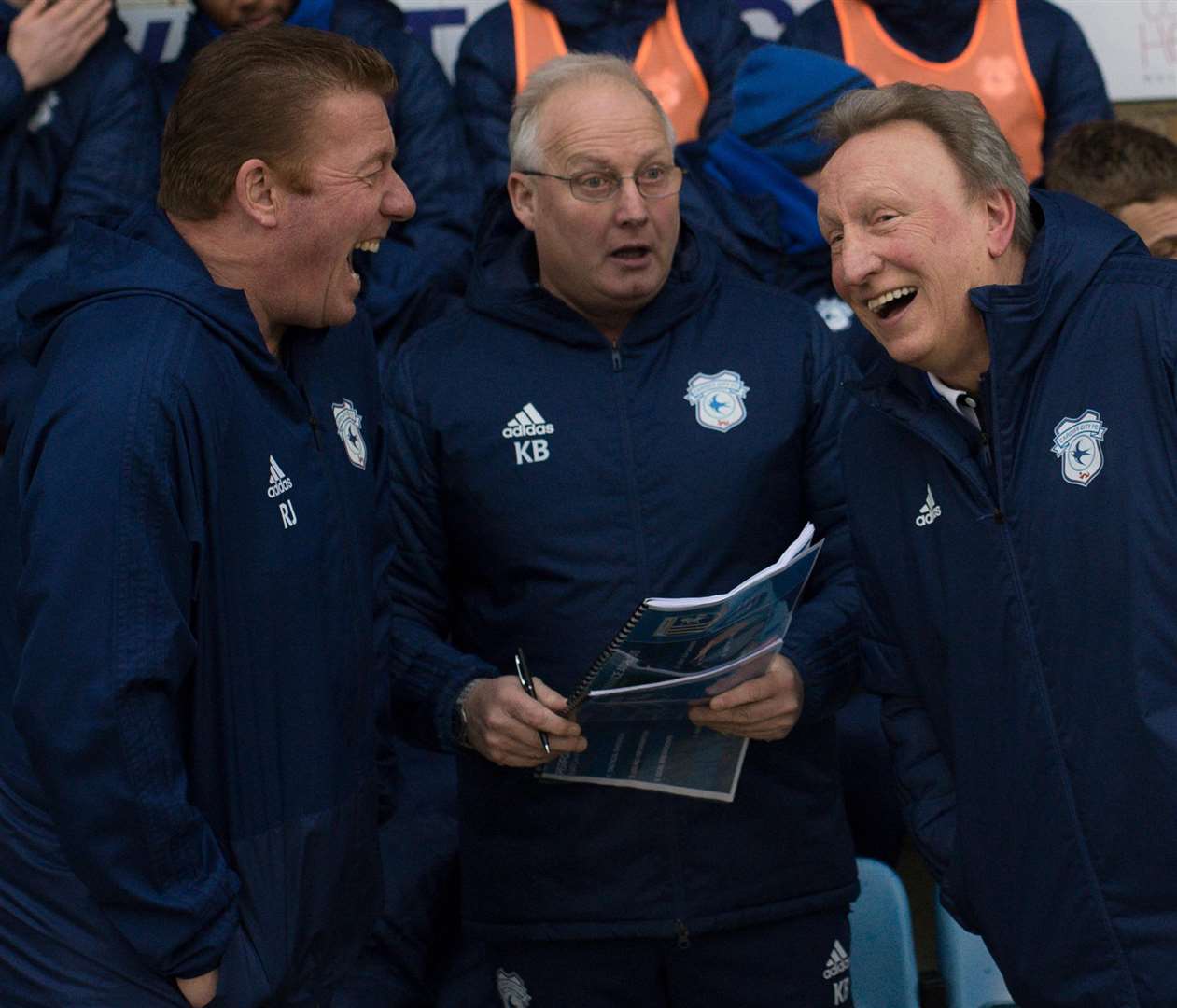 Former Gills manager and now Cardiff first-team coach Ronnie Jepson, left, with Bluebirds chief Neil Warnock, right Picture: Ady Kerry