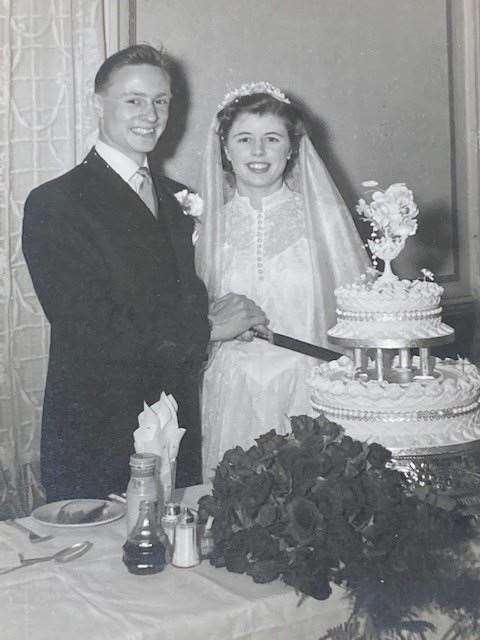 Geoffrey and Helen Isteed, on their wedding day. Picture: Elizabeth Abrahams