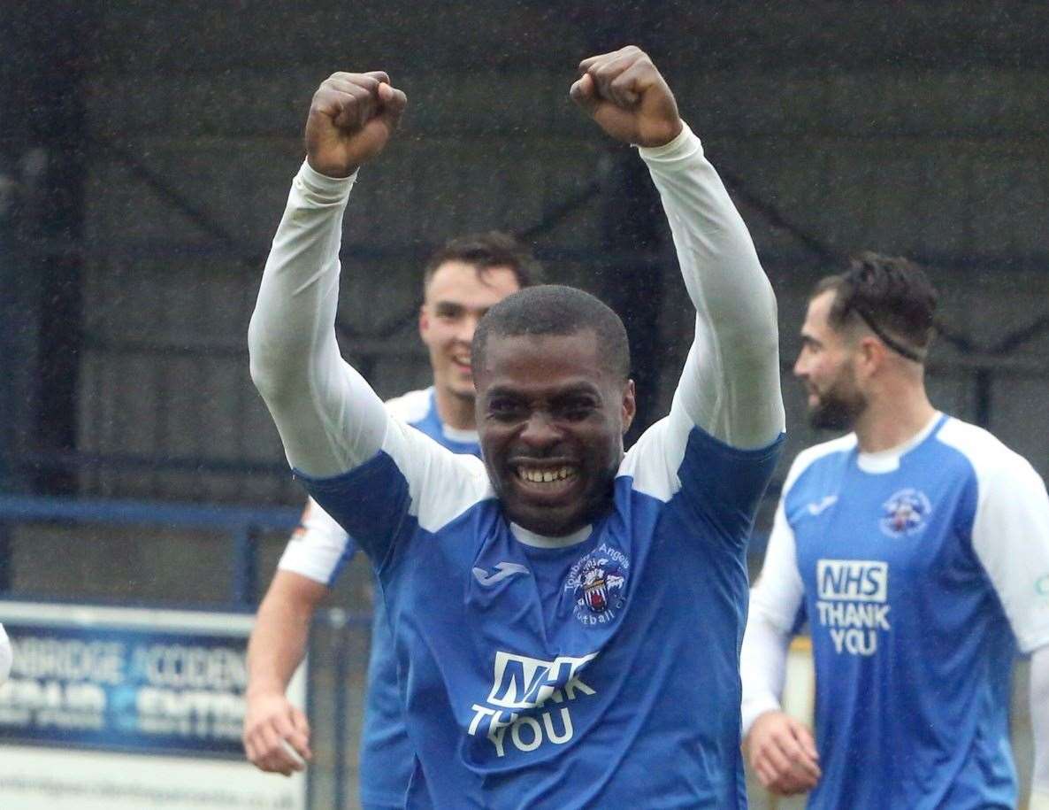 Tonbridge Angels striker Alex Akrofi Picture: Dave Couldridge