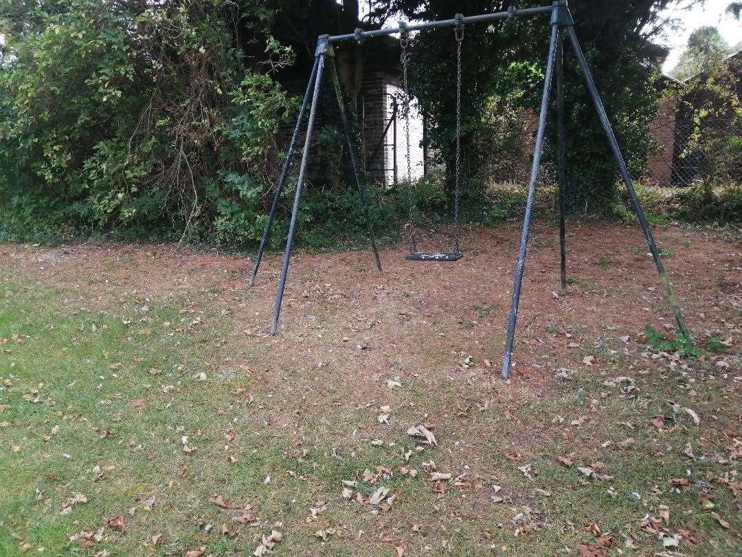 The old swing was the only attraction at the recreation ground in East Studdal when the Gibsons moved in