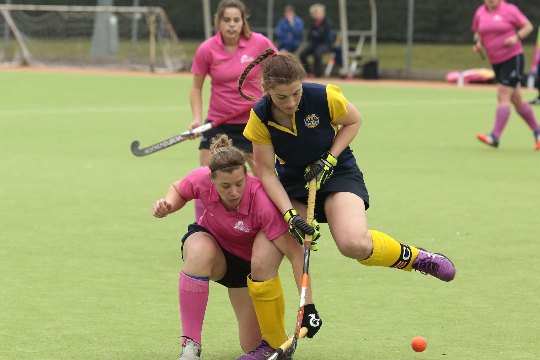 Maidstone captain Catherine Green takes on Folkestone's Jo Bryen during last week's 2-1 win Picture: Martin Apps