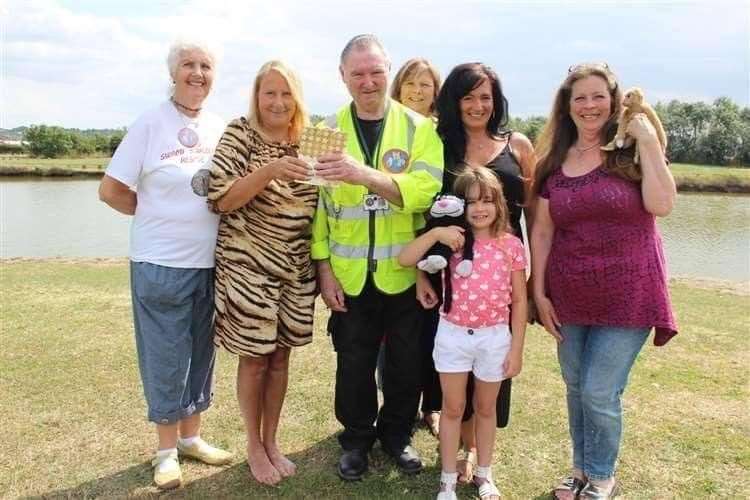 Ray Allibone, centre, from Swampy' wildlife rescue will be glad to see the bridge go