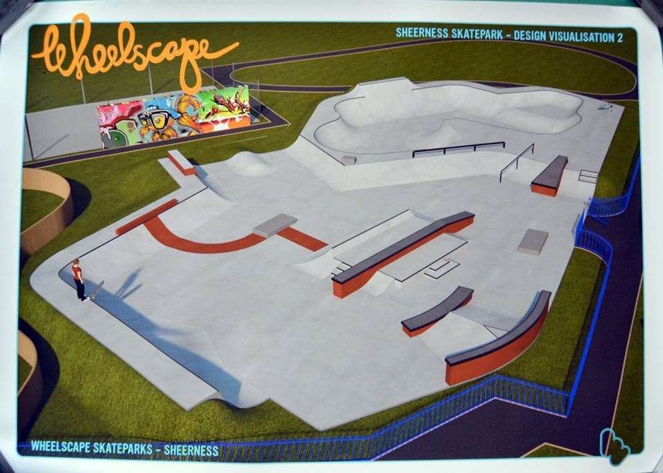 The original plans for a new skate park in Sheerness from 2013. Picture: Chris Foulds