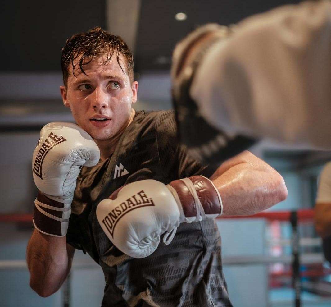 Chatham's Robert Caswell faces Michael Webber-Kane at York Hall Picture: BoxingTunes