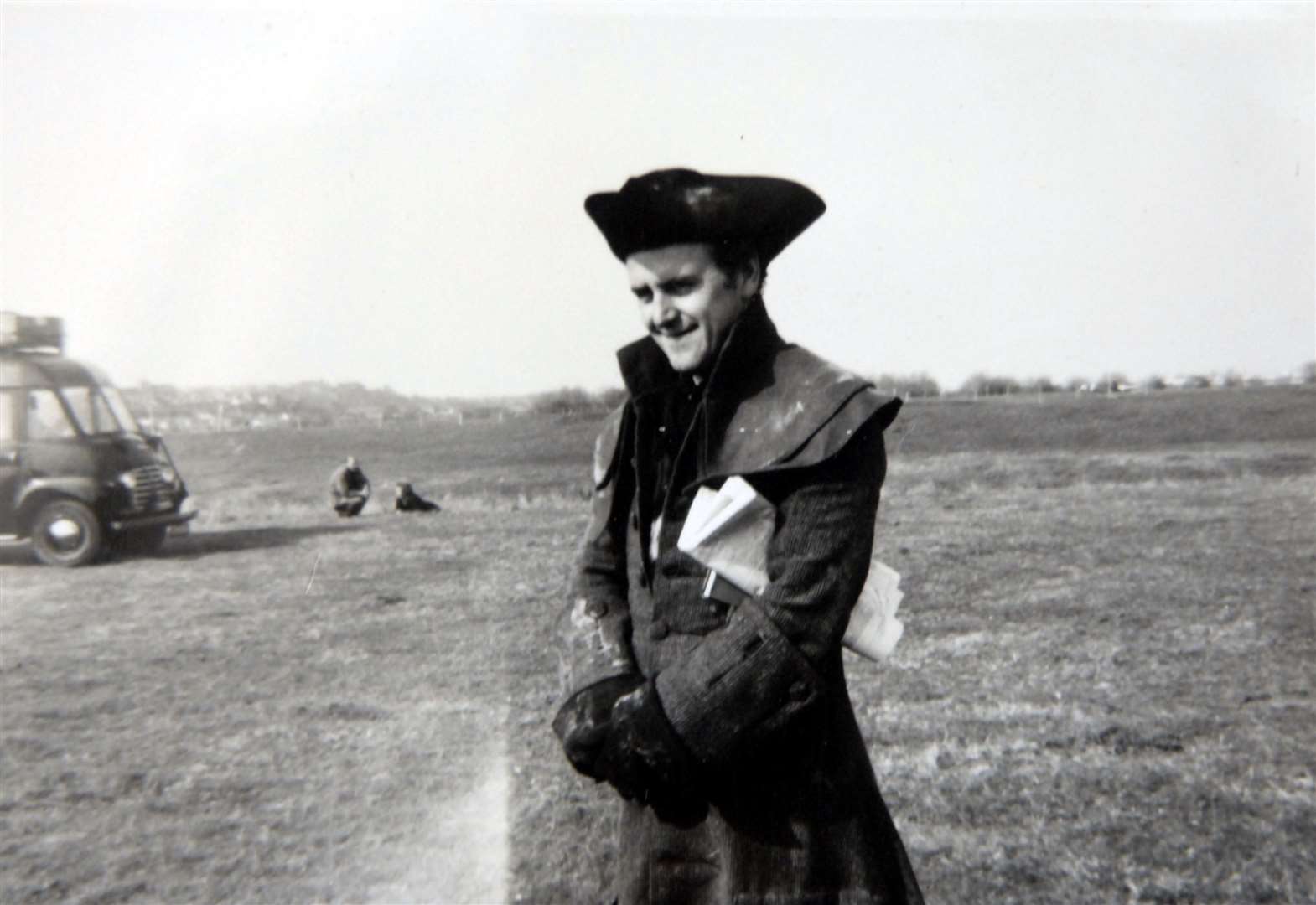 George Cole in costume at Camber as Mr Mipps. Pic: Joe Barnes