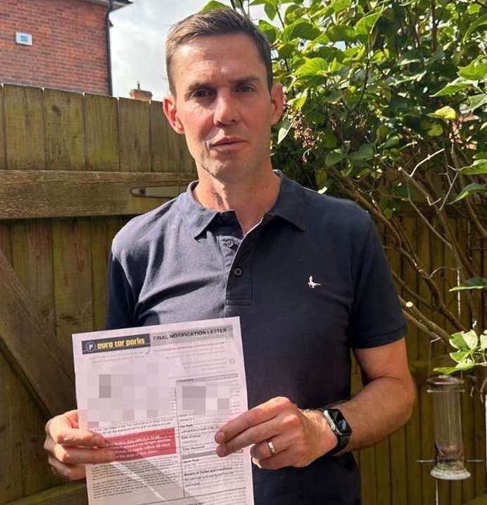 Tom Green from Southborough, received the fine despite paying for parking at Lullingstone Country Park in Eynsford back in February