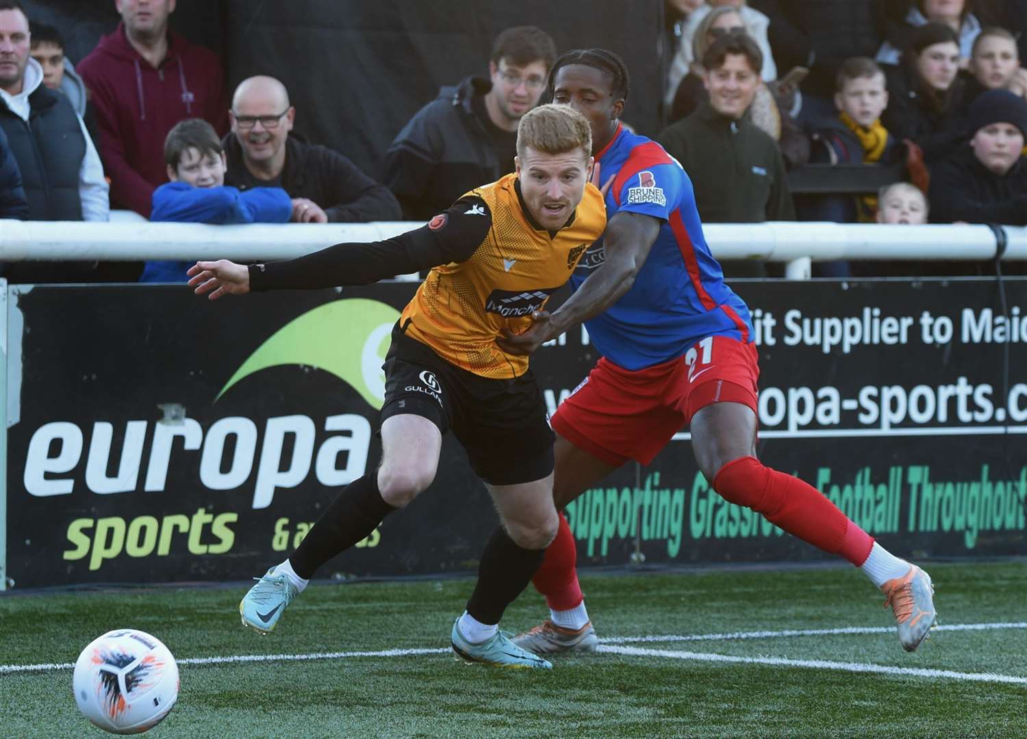 Jack Barham had Maidstone's best chance against Dagenham. Picture: Steve Terrell