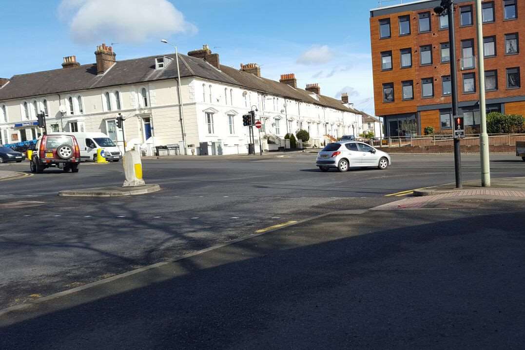 The junction with Somerset Road and Mace Lane