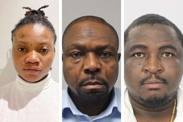 From left: Group members Nosimot Mojisola Gbadamosi, Adekunle Kabir, and Abayomi Aderinsoye Shodipo. Picture: Home Office