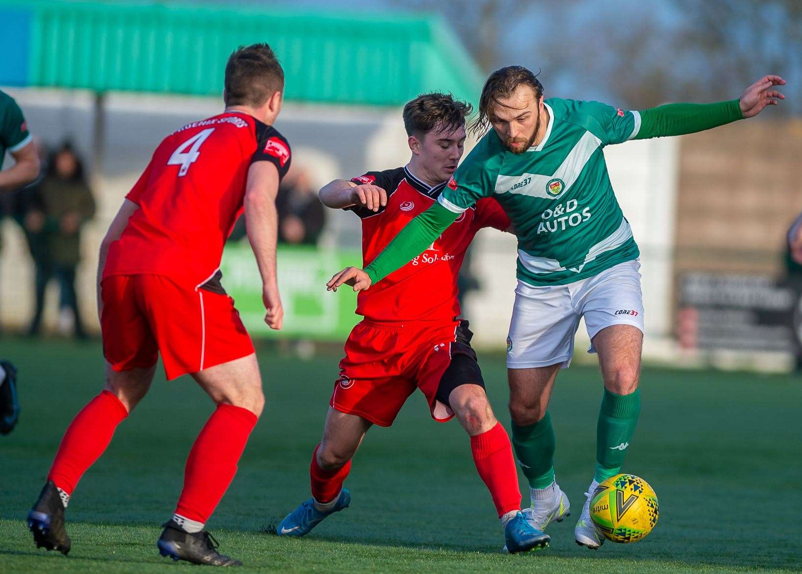 Ashford’s Luke Burdon in action against Phoenix Sports Picture: Ian Scammell