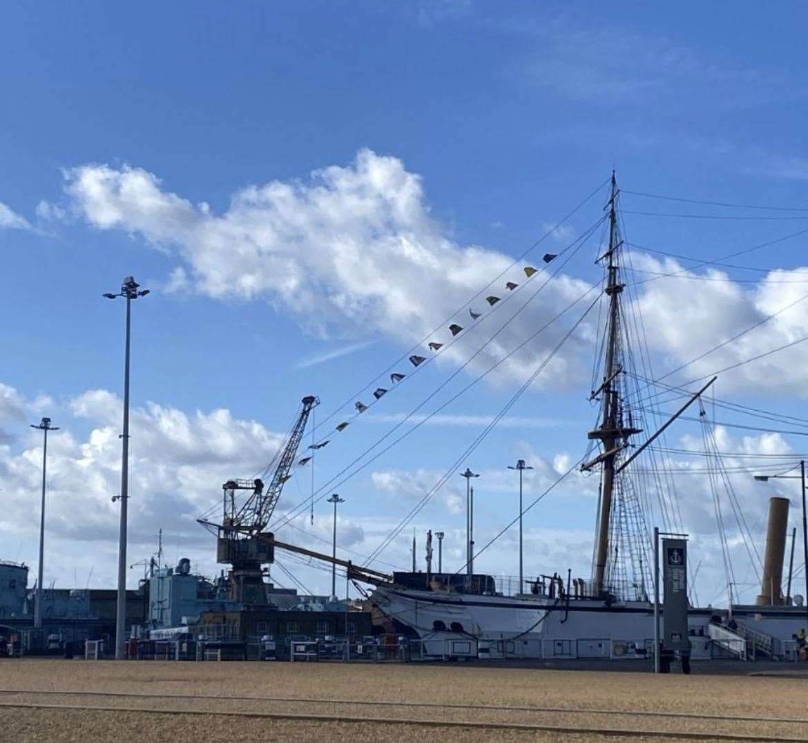 The bus will stop at Chatham Dockyard